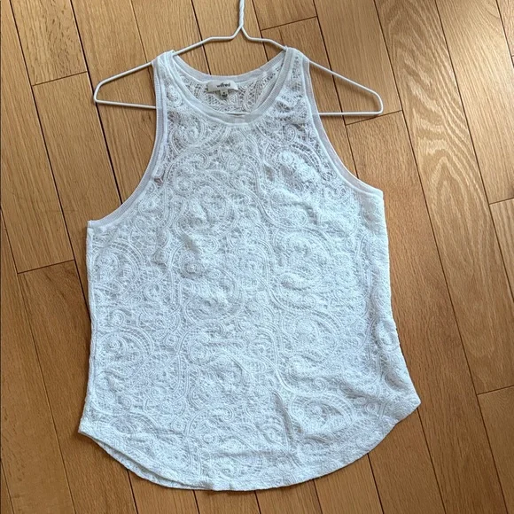 Wilfred White Lace-Textured Racerback Tank - Picture 2 of 6